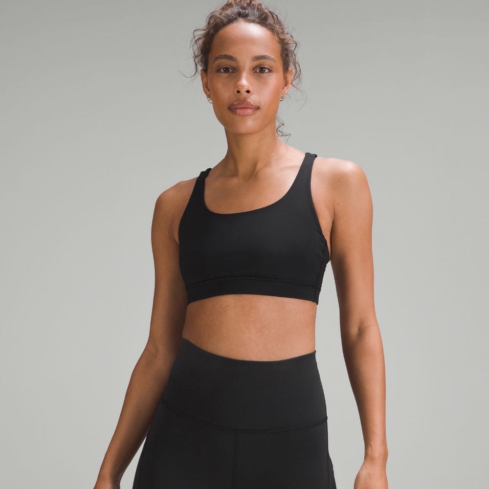 NWOT Lululemon Black Energy Bra in size 6
